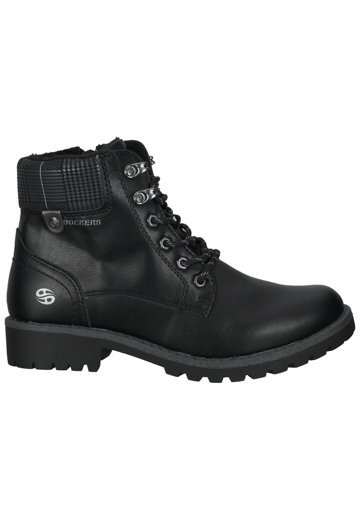 Stiefeletten Dockers Stiefelette Lederimitat Schwarz/Grau
