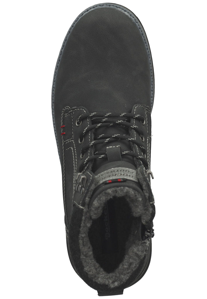 Stiefeletten Dockers Stiefelette Lederimitat Schwarz/Grau Warmfutter