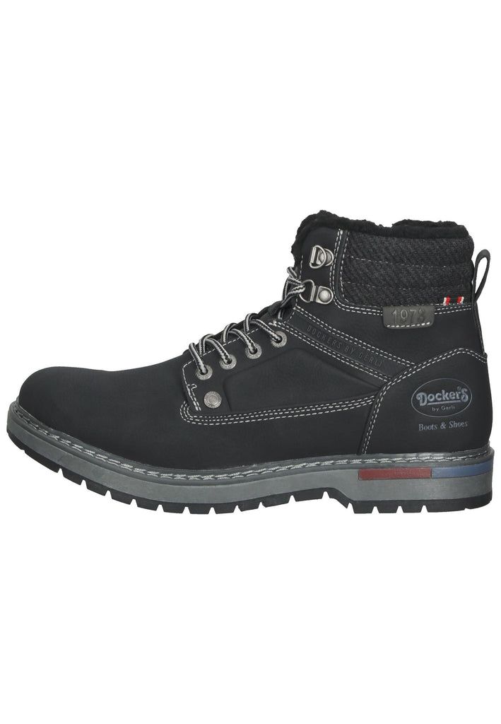 Stiefeletten Dockers Stiefelette Lederimitat Schwarz Warmfutter