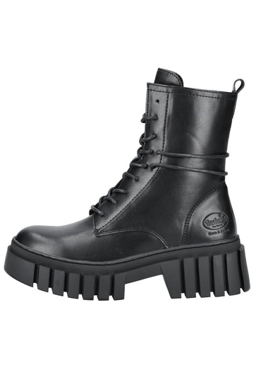 Stiefeletten Dockers Stiefelette Lederimitat Schwarz Warmfutter