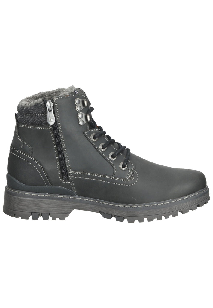 Stiefeletten Dockers Stiefelette Lederimitat Schwarz Warmfutter