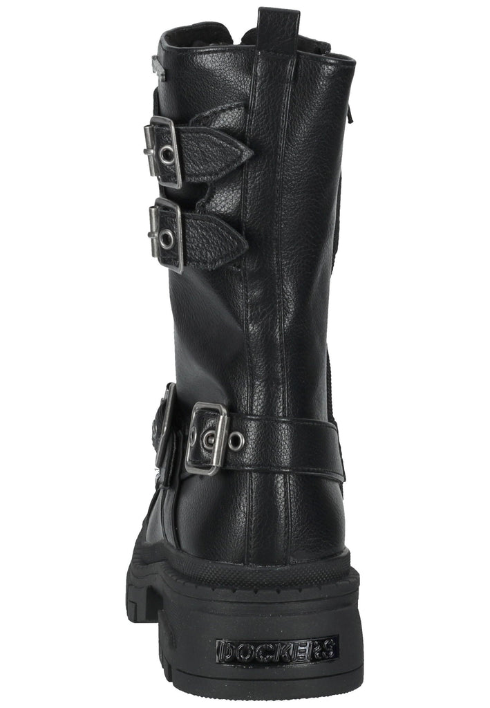 Stiefeletten Dockers Stiefelette Lederimitat Schwarz Warmfutter