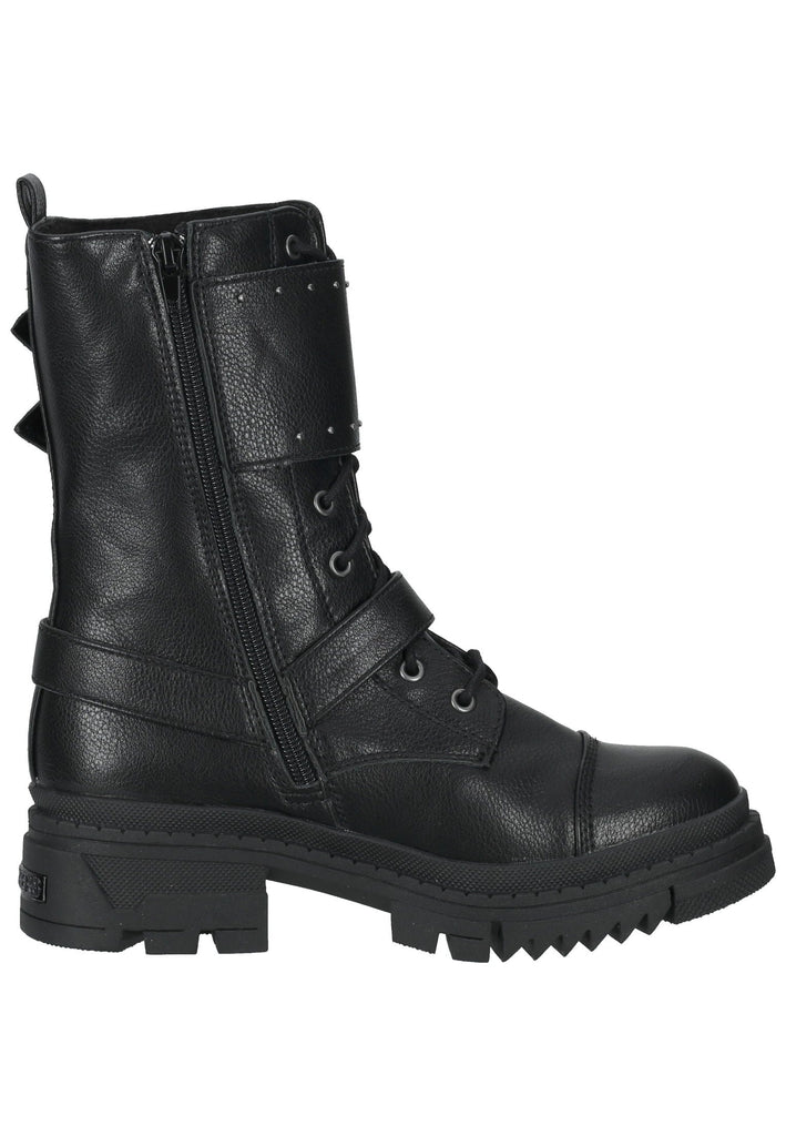 Stiefeletten Dockers Stiefelette Lederimitat Schwarz Warmfutter