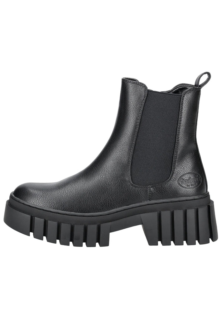 Stiefeletten Dockers Stiefelette Lederimitat/Textil Schwarz