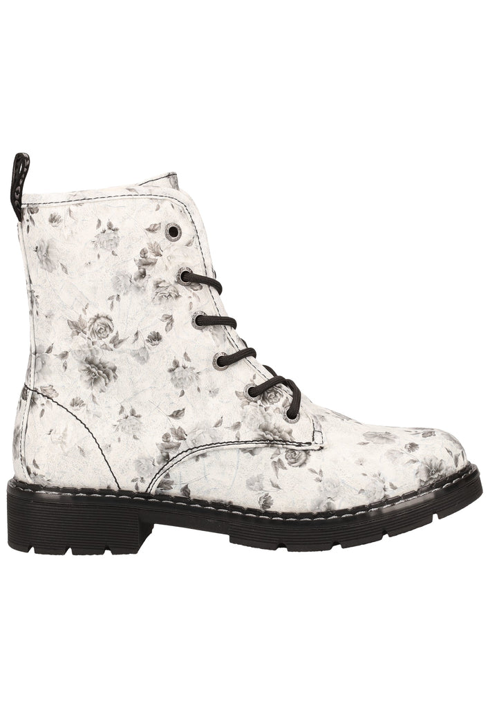 Stiefeletten Dockers Stiefelette Lederimitat Weiß/Schwarz Warmfutter