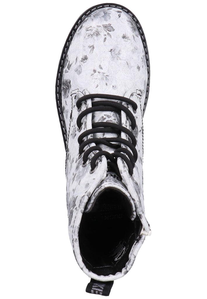 Stiefeletten Dockers Stiefelette Lederimitat Weiß/Schwarz Warmfutter