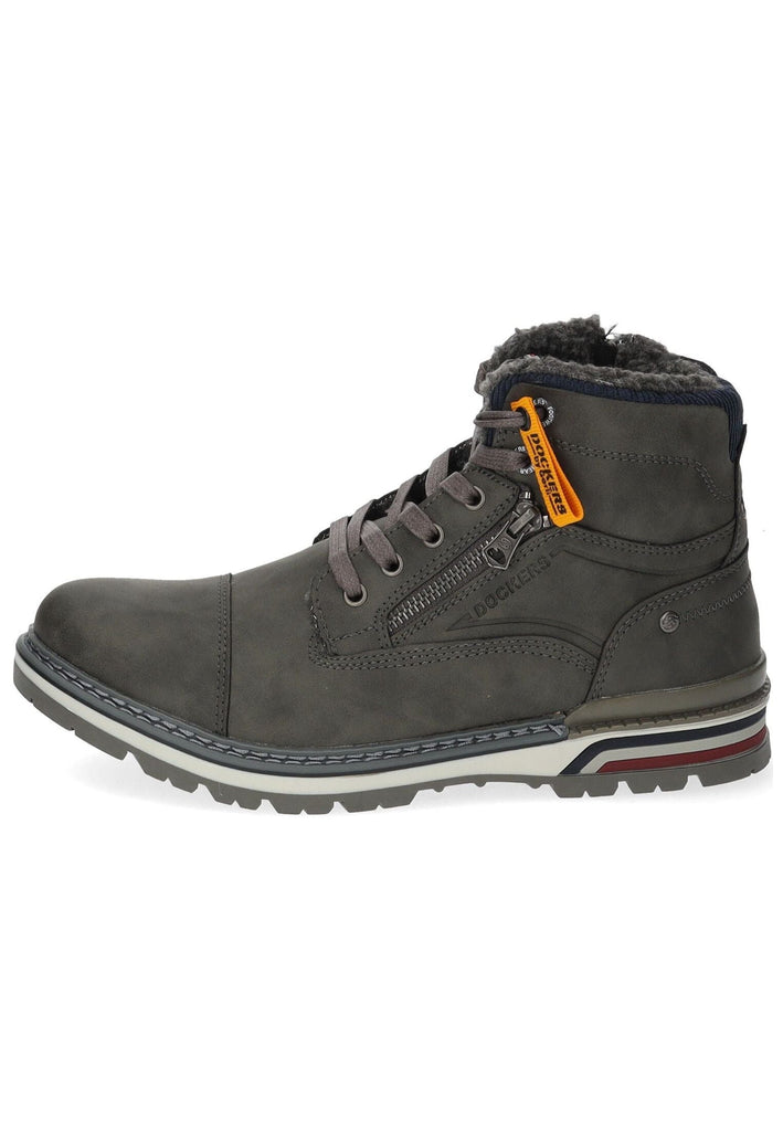 Stiefeletten Dockers Stiefelette PU Dunkelgrau Warmfutter