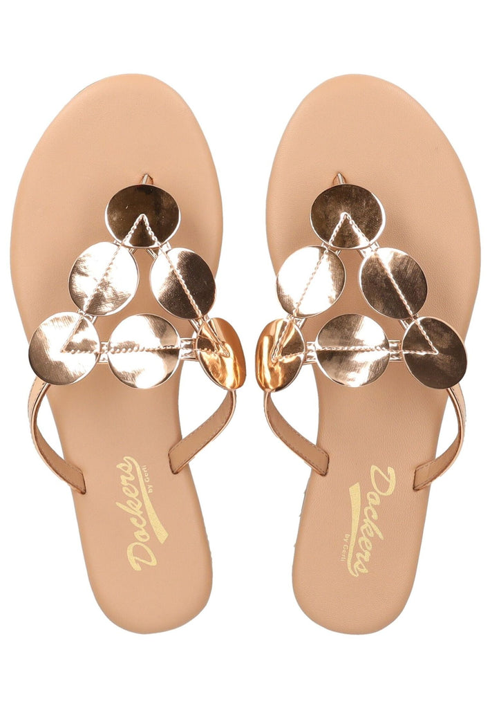 Dockers Zehensteg Nappaleder Braun/Gold