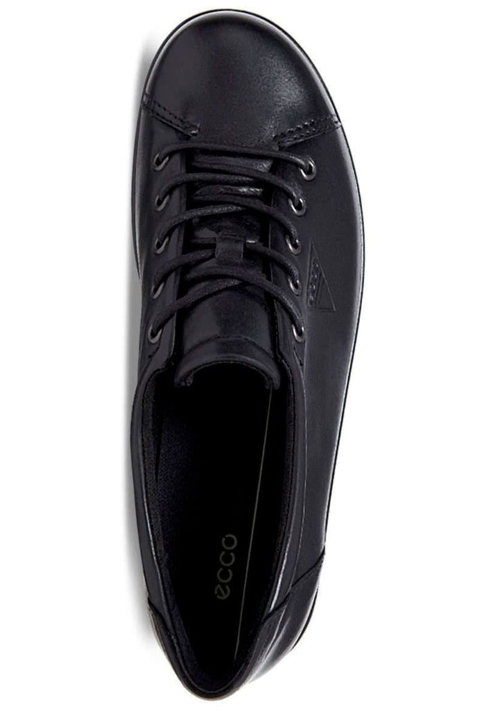 ecco Halbschuhe Glattleder Schwarz/Schwarz