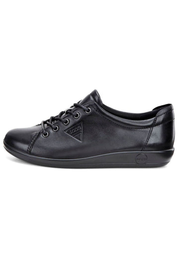 ecco Halbschuhe Glattleder Schwarz/Schwarz