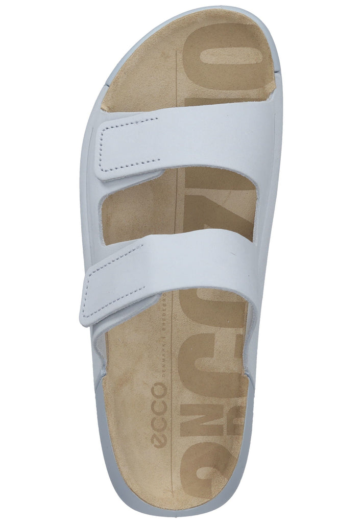 ecco Pantoletten Nubukleder Weiß