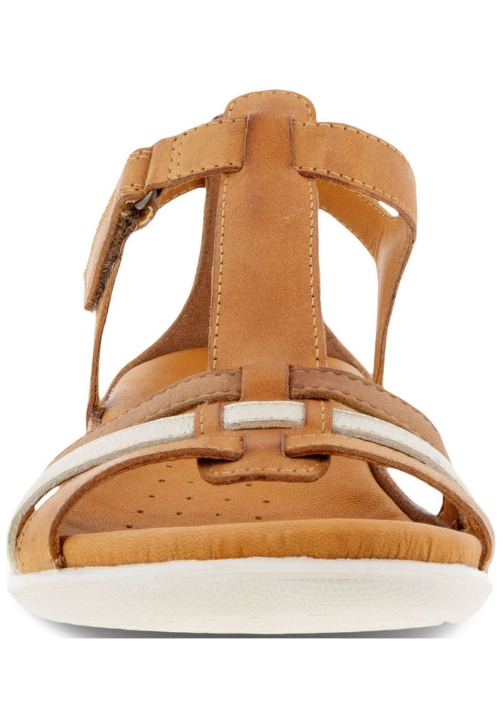 ecco Sandalen Leder Braun/Weiß