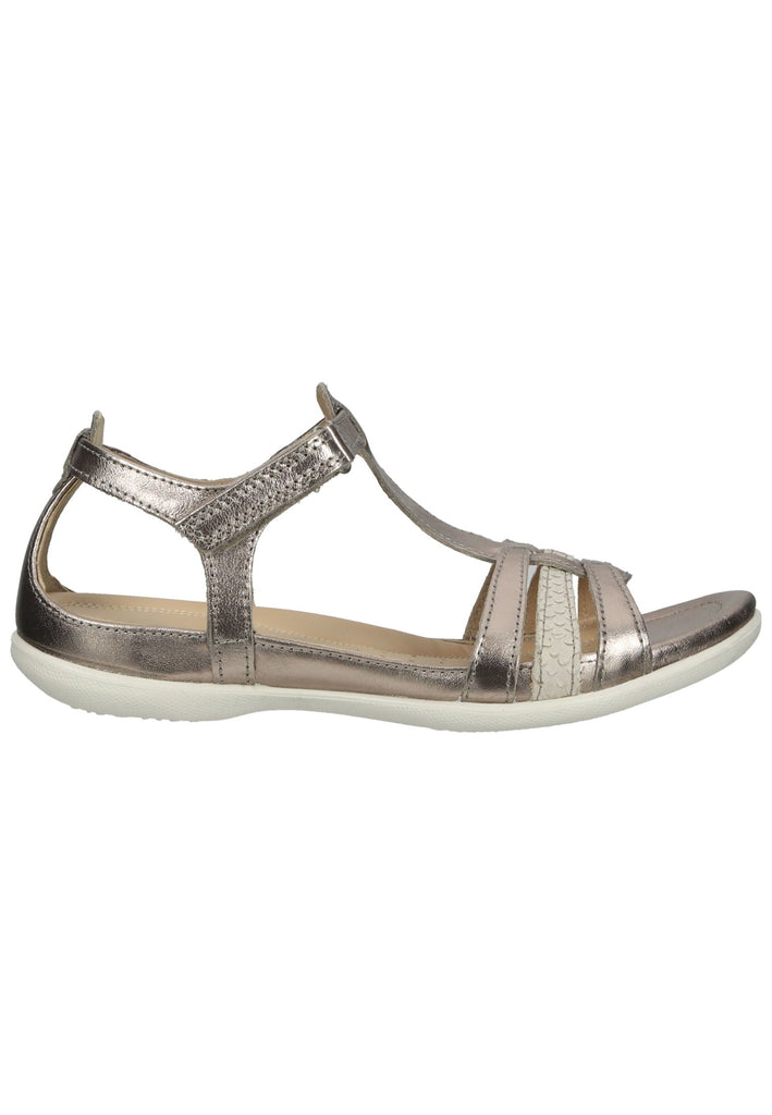 ecco Sandalen Leder Grau/Silber