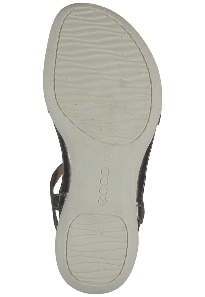 ecco Sandalen Leder Grau/Silber