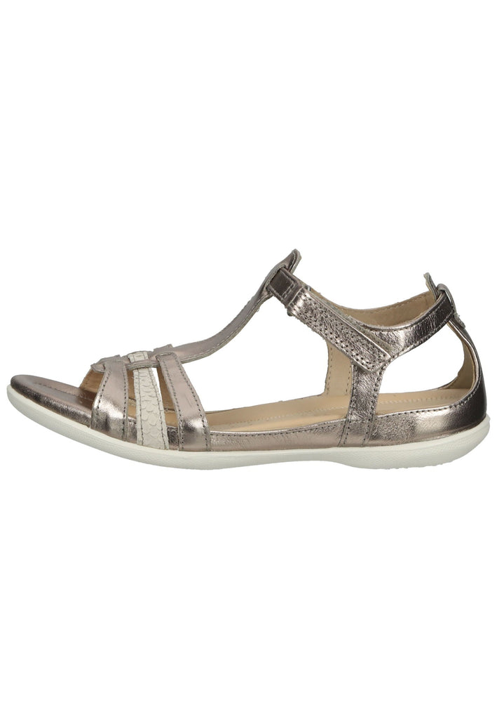 ecco Sandalen Leder Grau/Silber