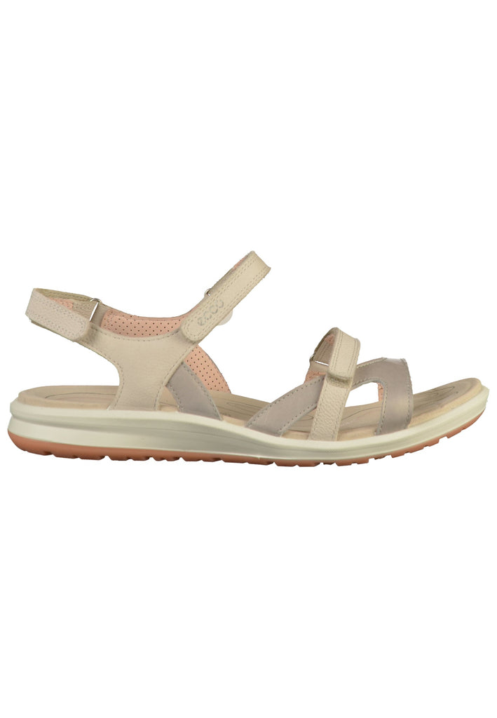 ecco Sandalen Leder Silber/Grau