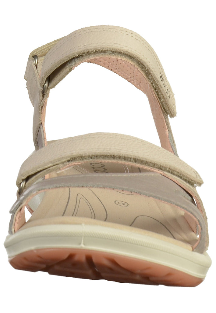 ecco Sandalen Leder Silber/Grau