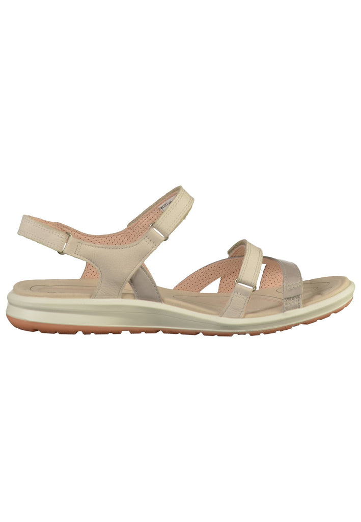 ecco Sandalen Leder Silber/Grau