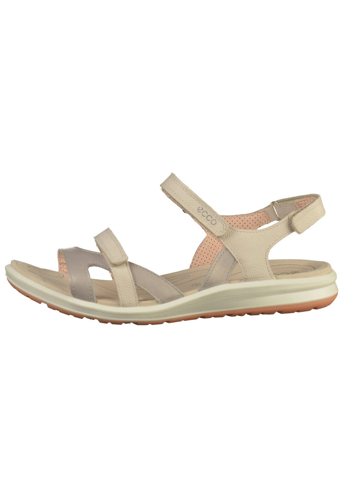 ecco Sandalen Leder Silber/Grau