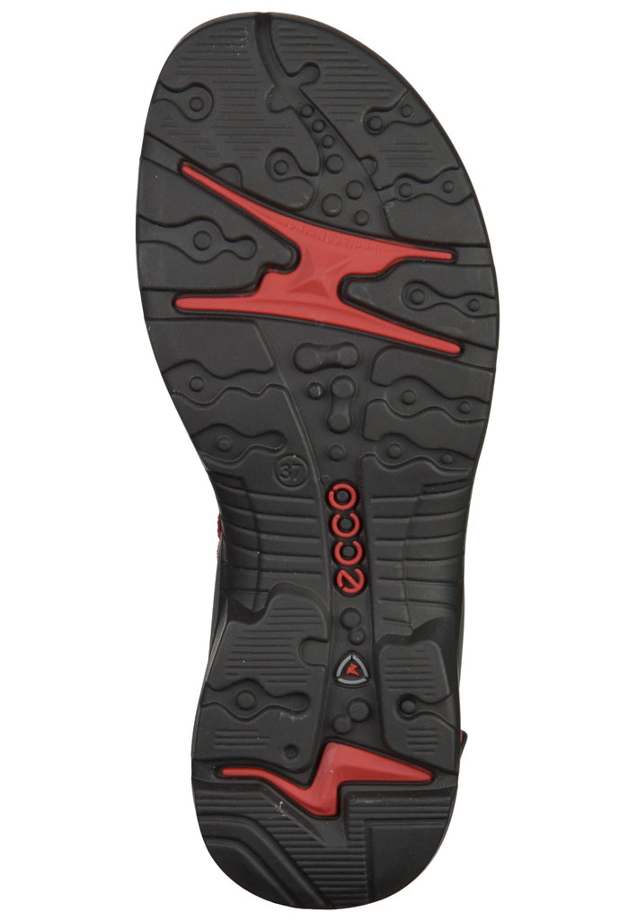 ecco Sandalen Leder/Textil Rot/Weiß