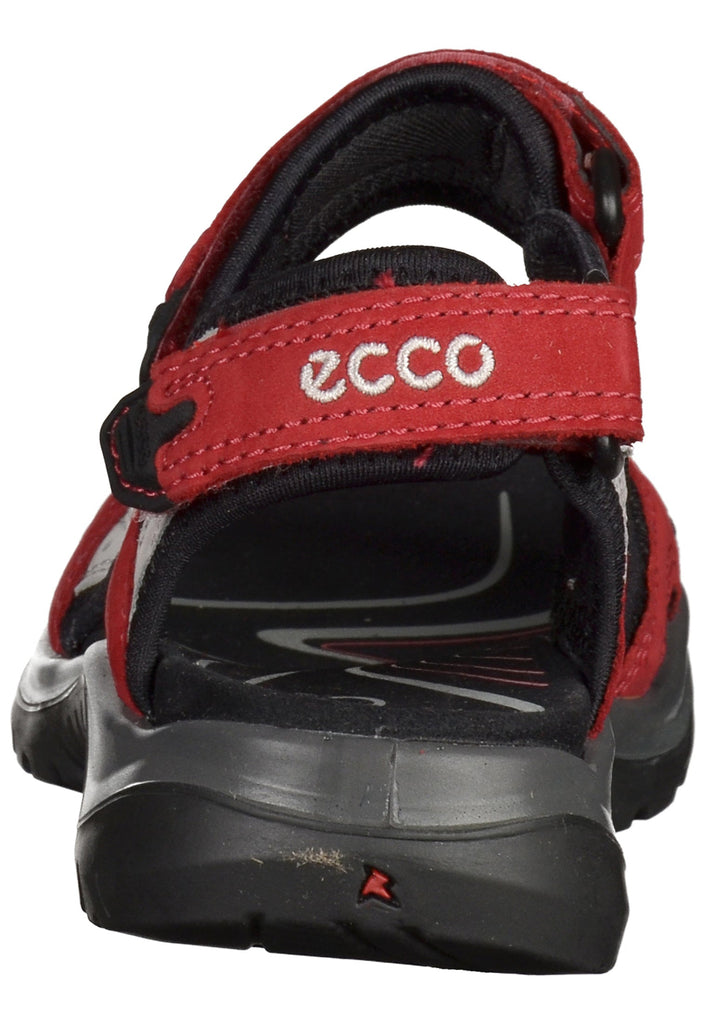 ecco Sandalen Leder/Textil Rot/Weiß