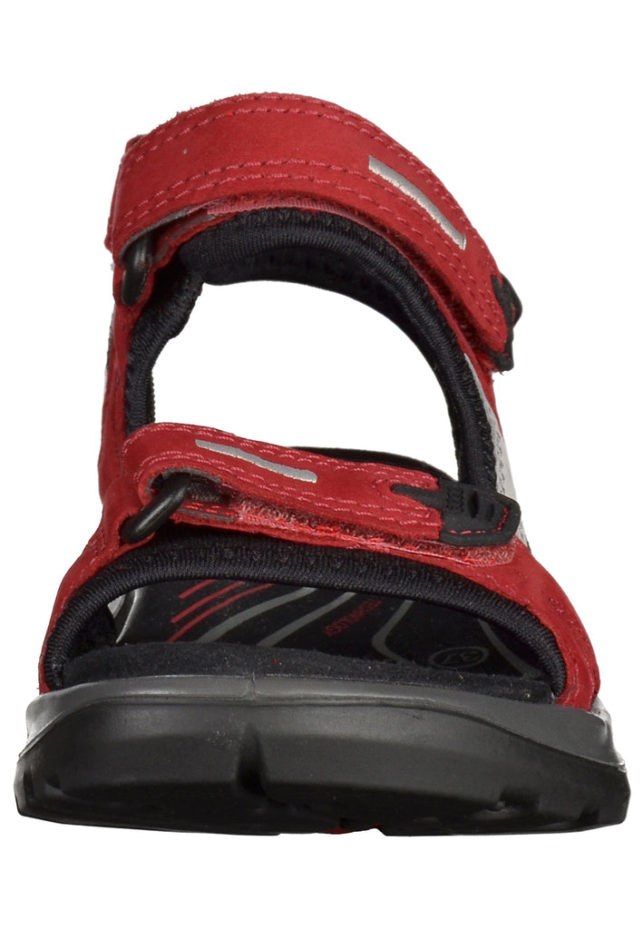 ecco Sandalen Leder/Textil Rot/Weiß