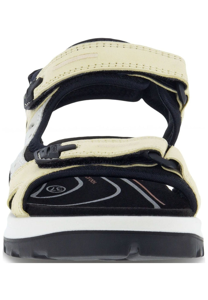 ecco Sandalen Leder Weiß/Schwarz