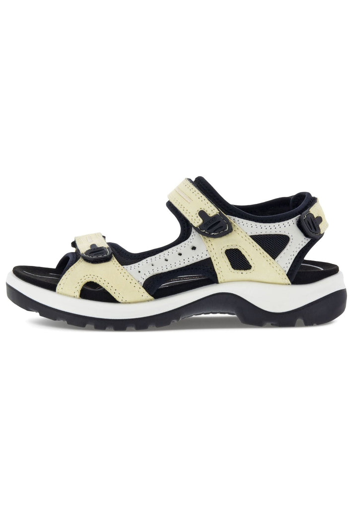 ecco Sandalen Leder Weiß/Schwarz
