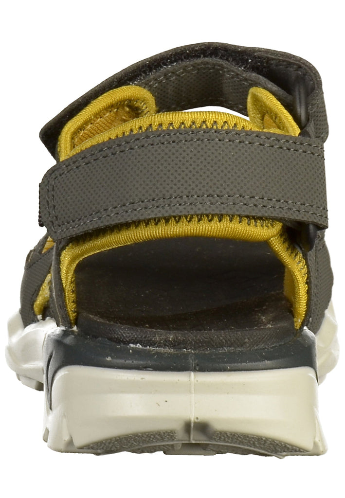 ecco Sandalen Lederimitat/Textil Grau/Gelb