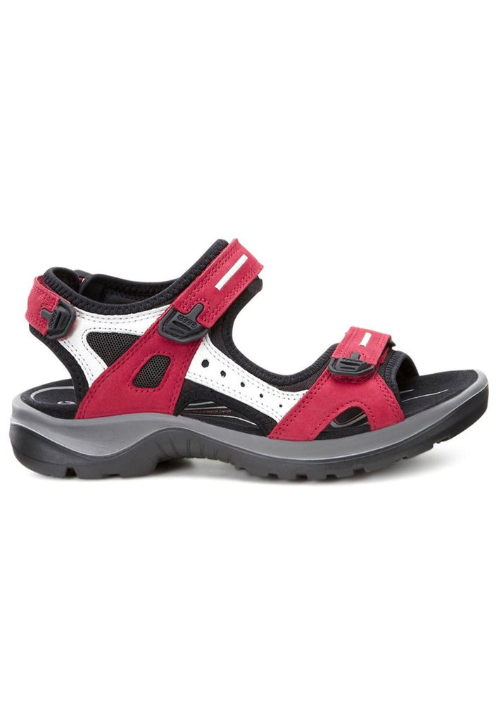 ecco Sandalen Nubukleder Rot/Weiß