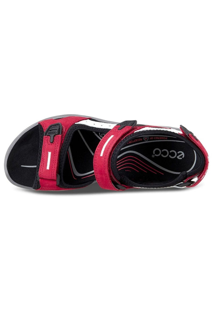 ecco Sandalen Nubukleder Rot/Weiß