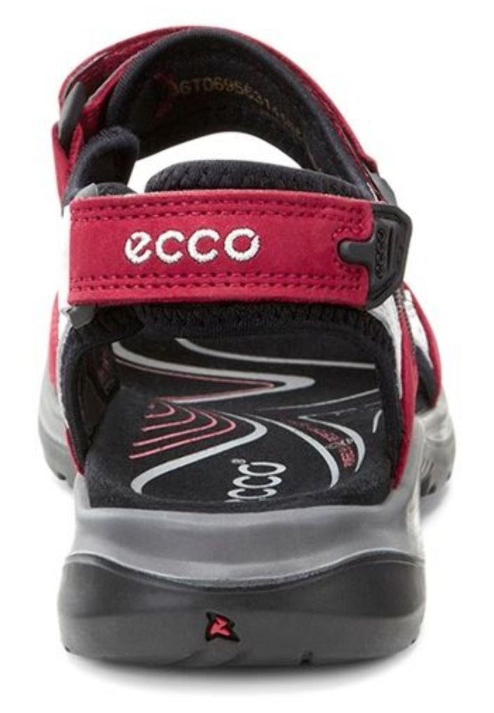 ecco Sandalen Nubukleder Rot/Weiß