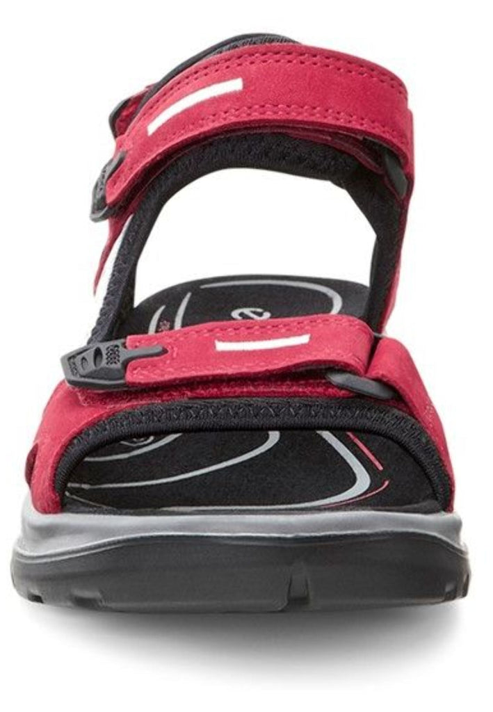 ecco Sandalen Nubukleder Rot/Weiß