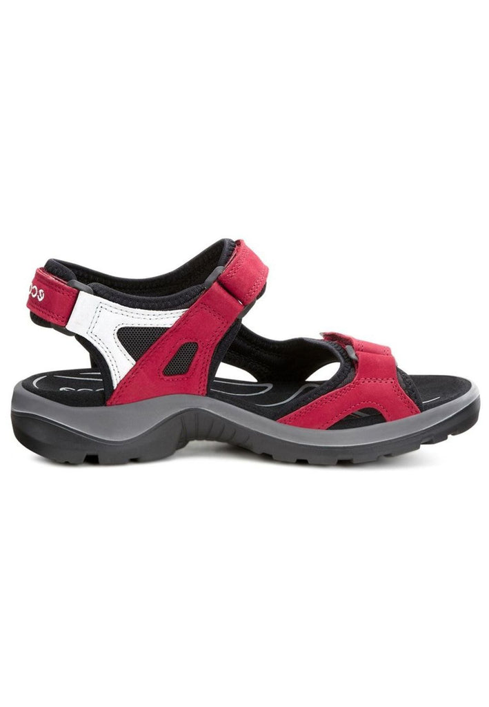 ecco Sandalen Nubukleder Rot/Weiß
