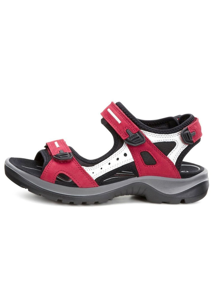 ecco Sandalen Nubukleder Rot/Weiß