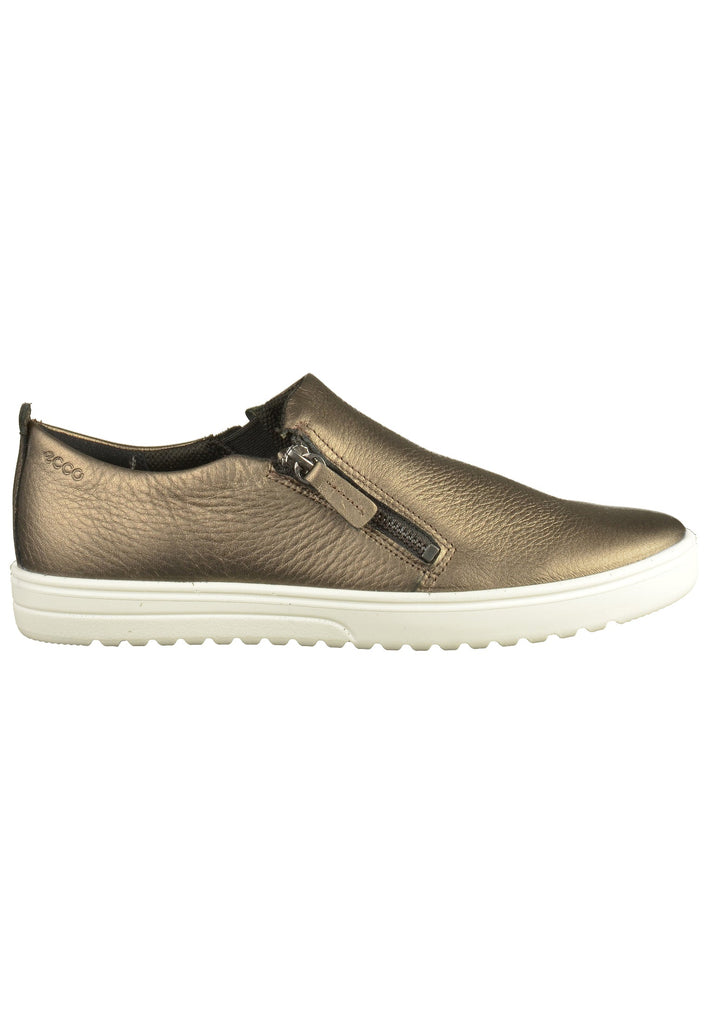 ecco Slipper Leder Schwarz/Gold