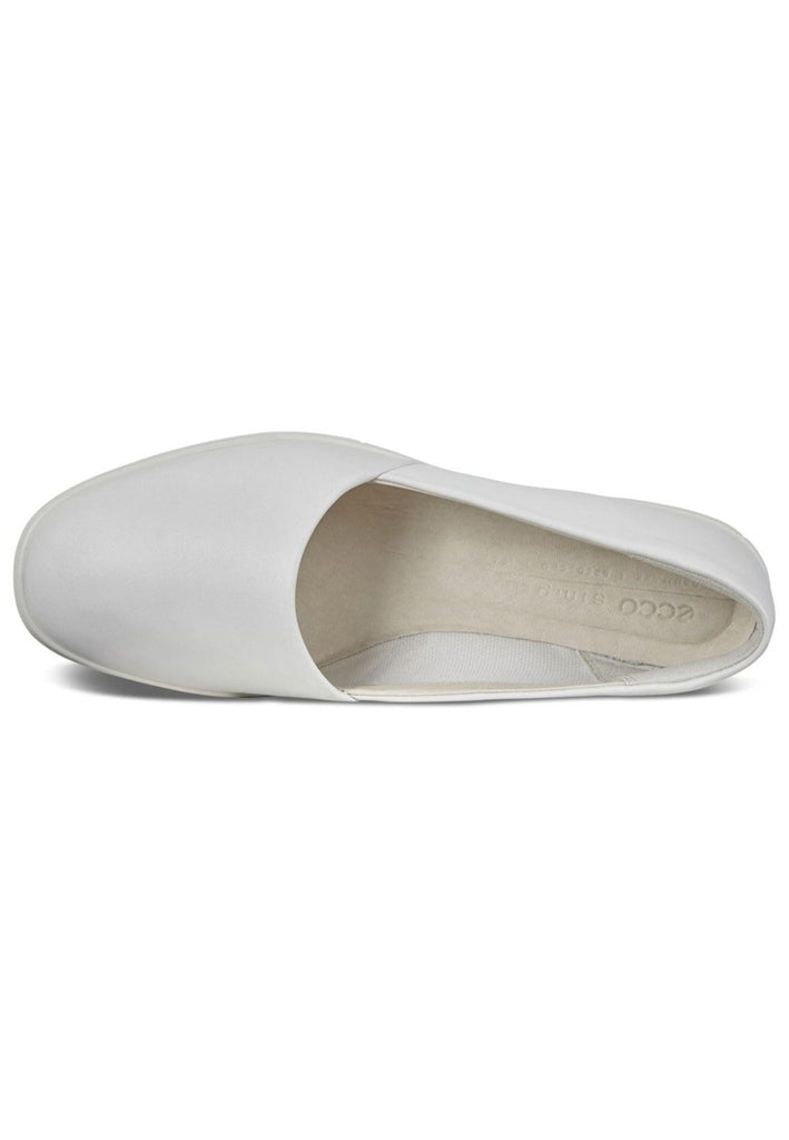 ecco Slipper Leder Weiß