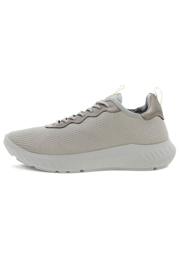 Sneaker ecco Sneaker Glattleder Grau/Weiß