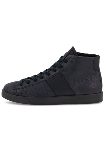 Sneaker ecco Sneaker Glattleder Schwarz/Schwarz