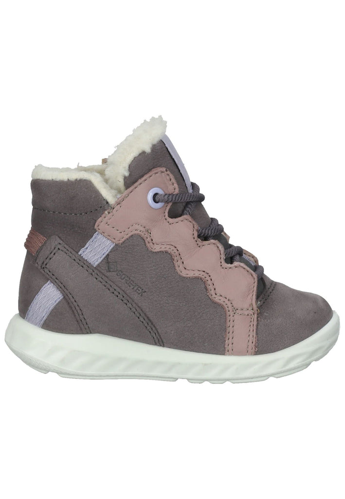 Sneaker ecco Sneaker Nubukleder Grau/Rosa