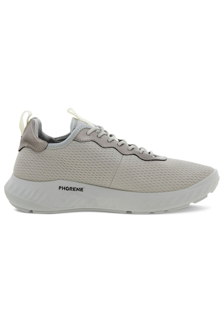 ecco Sneaker Glattleder Grau/Weiß