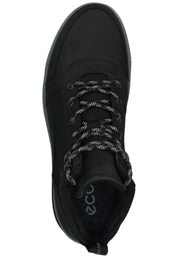 ecco Sneaker Leder/Textil Schwarz