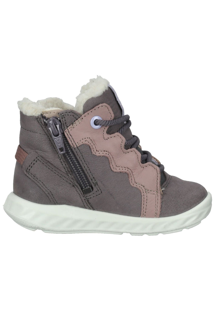 ecco Sneaker Nubukleder Grau/Rosa