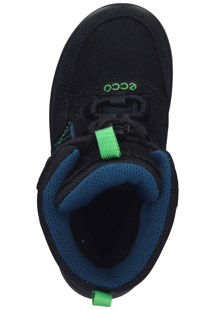 ecco Stiefel Nubukleder/Textil Schwarz/Grün Warmfutter