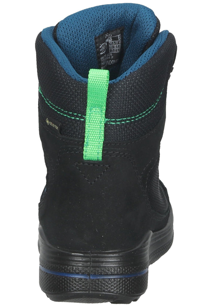 ecco Stiefel Nubukleder/Textil Schwarz/Grün Warmfutter