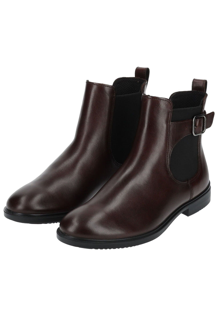 ecco Stiefelette Leder/Textil Braun