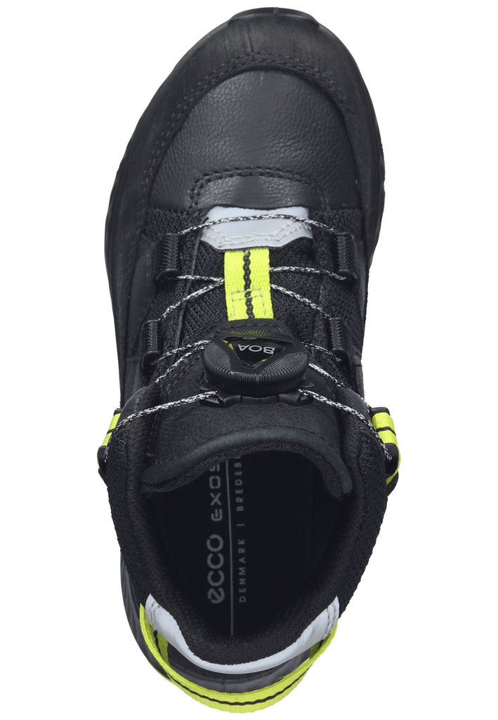 ecco Stiefelette Leder/Textil Schwarz/Grün