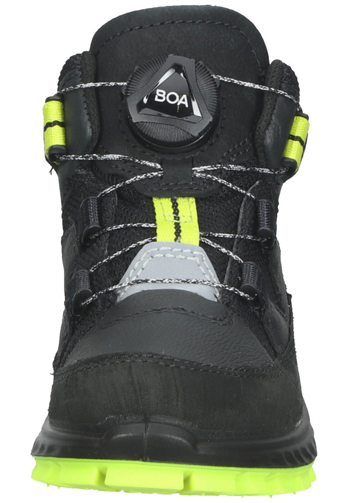 ecco Stiefelette Leder/Textil Schwarz/Grün