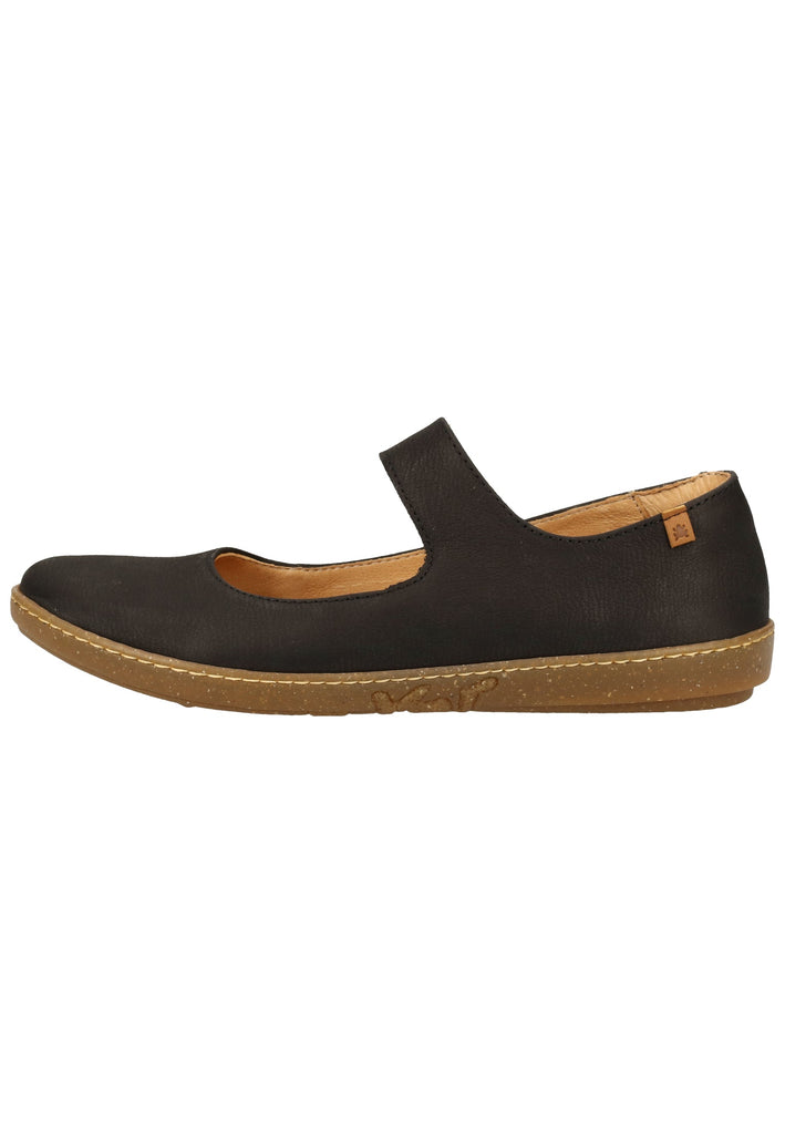 El Naturalista Ballerinas Leder Schwarz