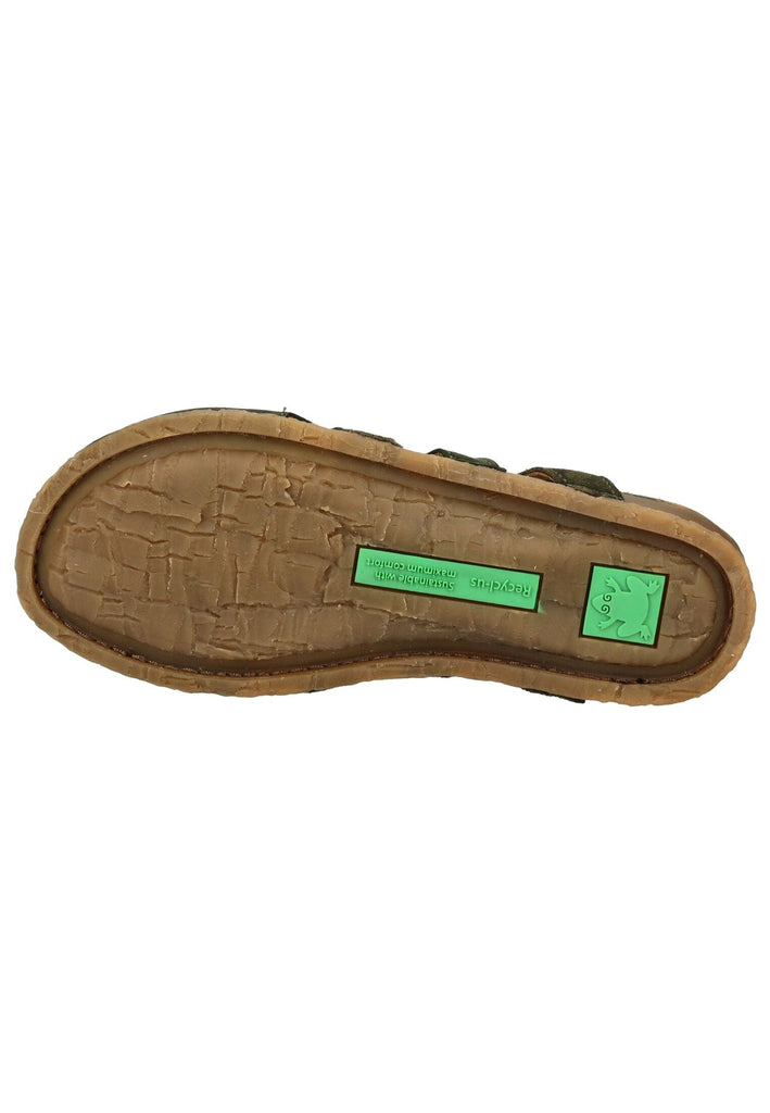 El Naturalista Ballerinas Nubukleder Dunkelgrün
